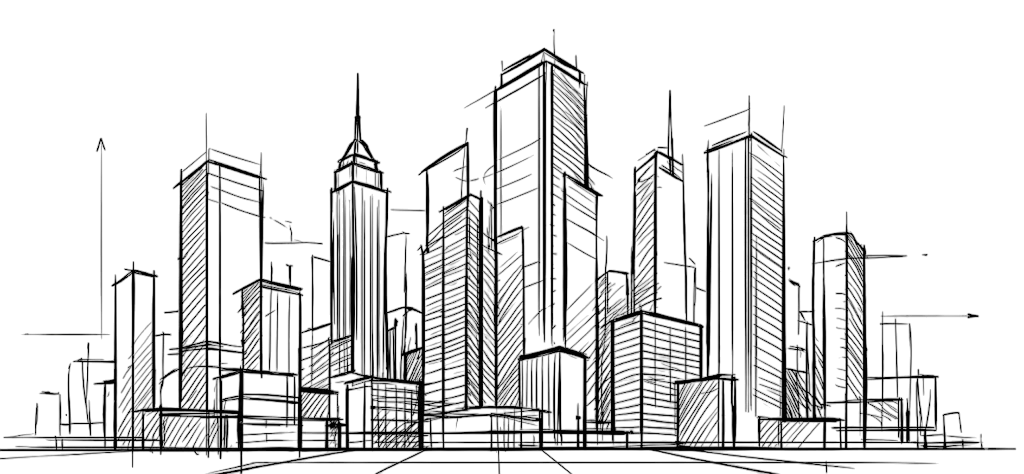Wireframe Architecture Sketch